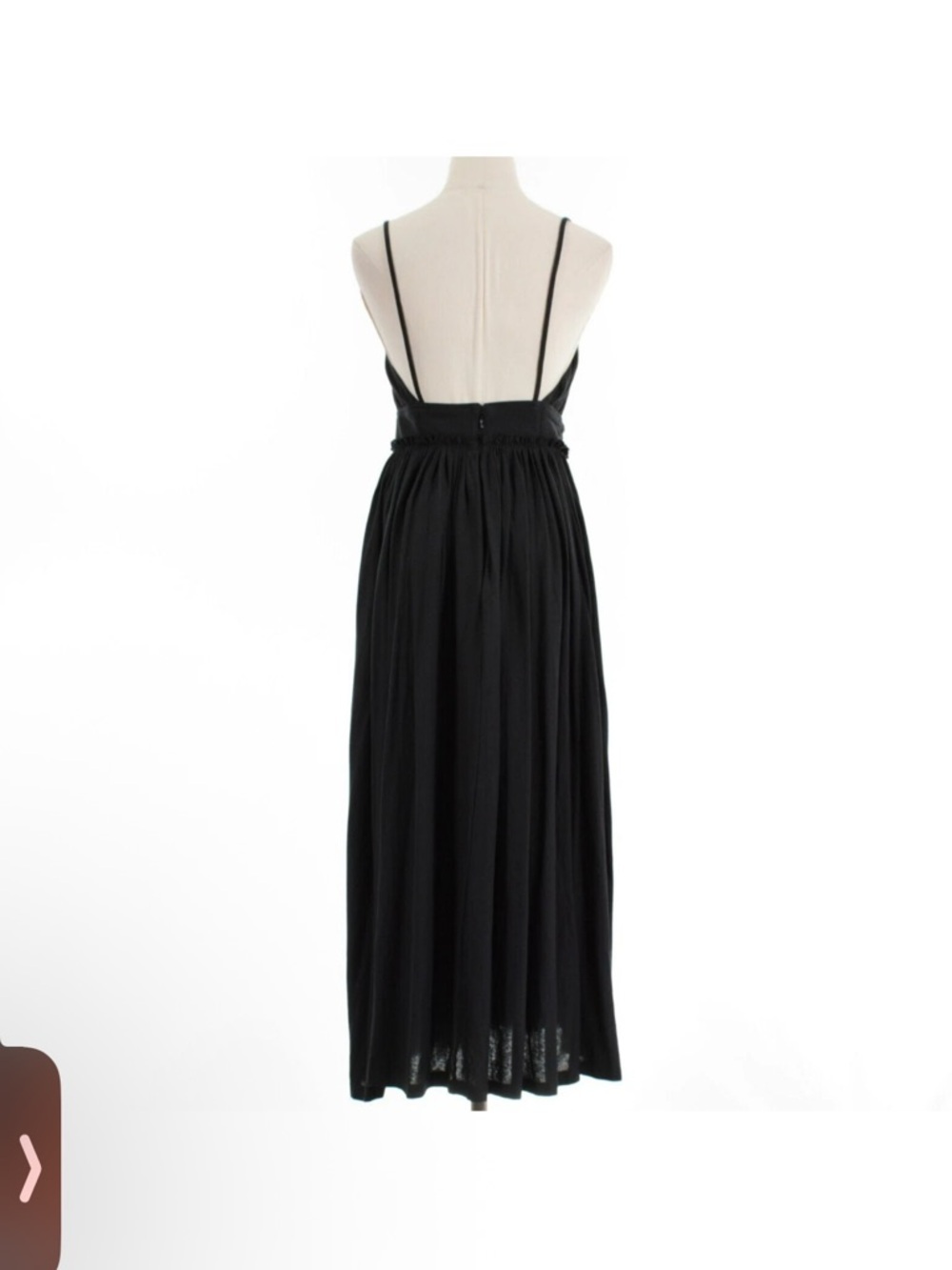 Ulla Johnson Black Maxi dress with Tied Waist - Picture 3 of 7